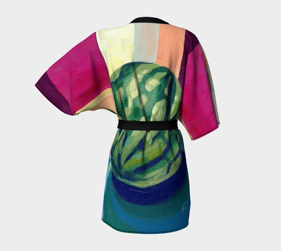 Kimono Robe - Watermelon View