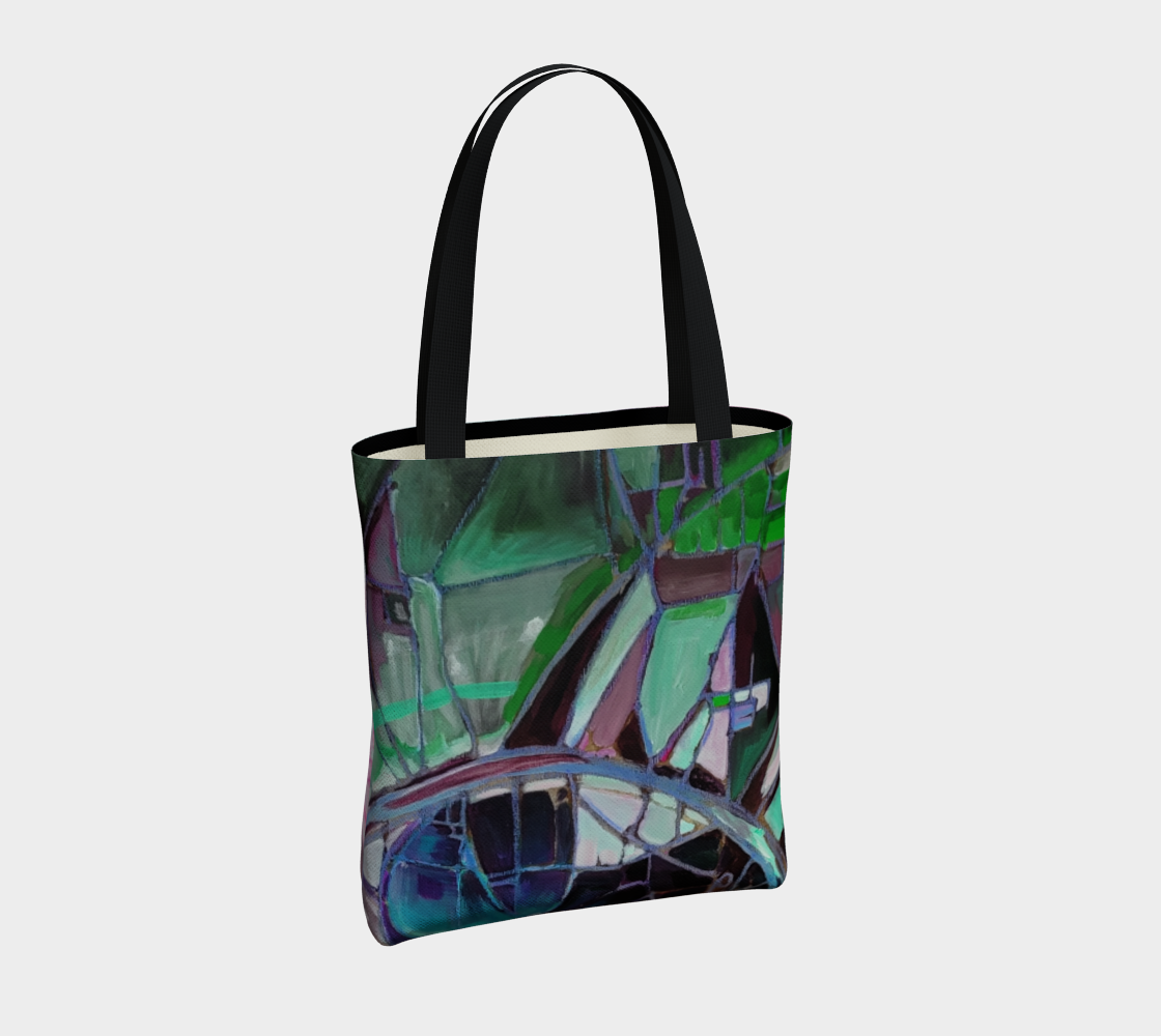 TOTE BAG - light ruby, dark mint Twilight