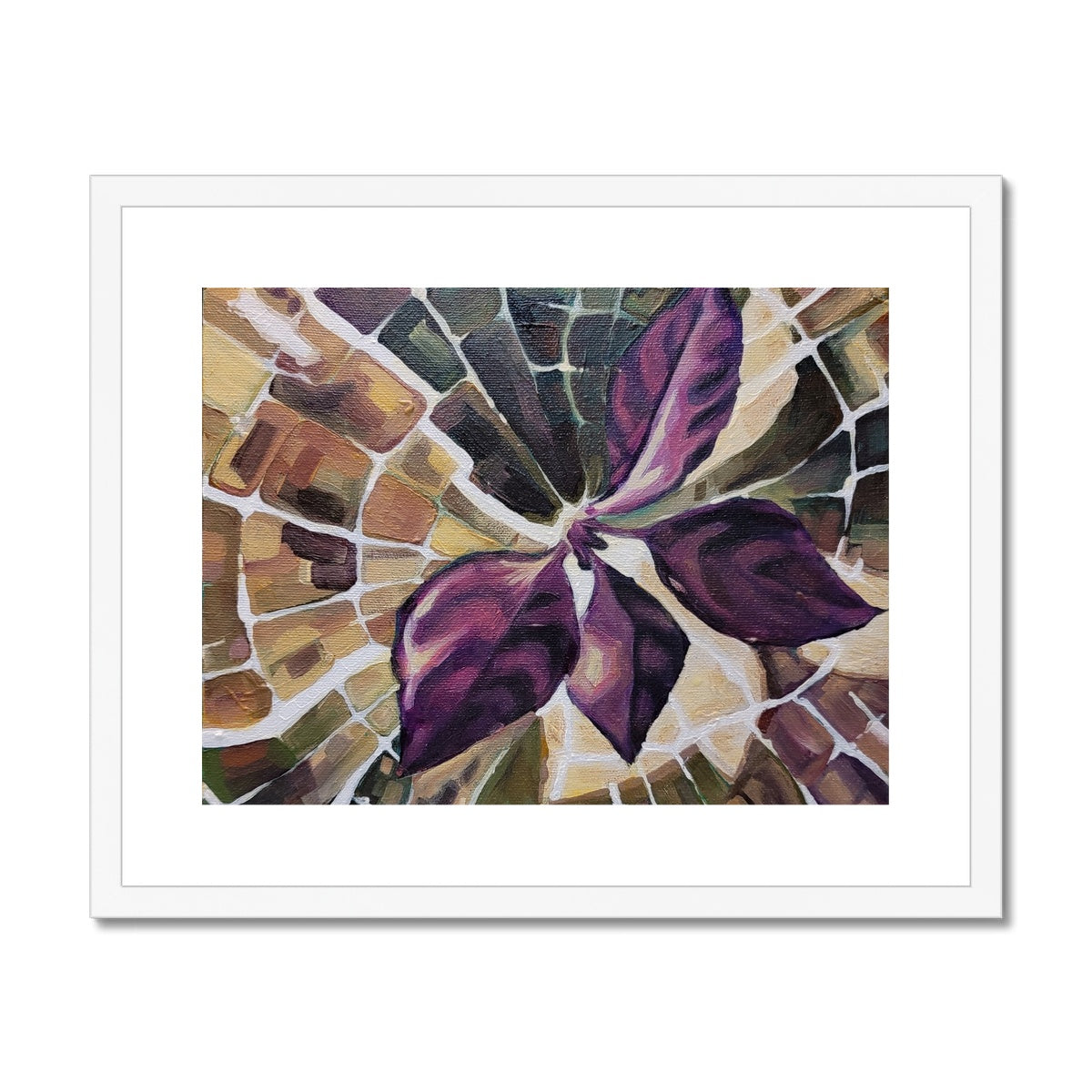 fine ART PRINT framed & mounted - Purple Phoenix