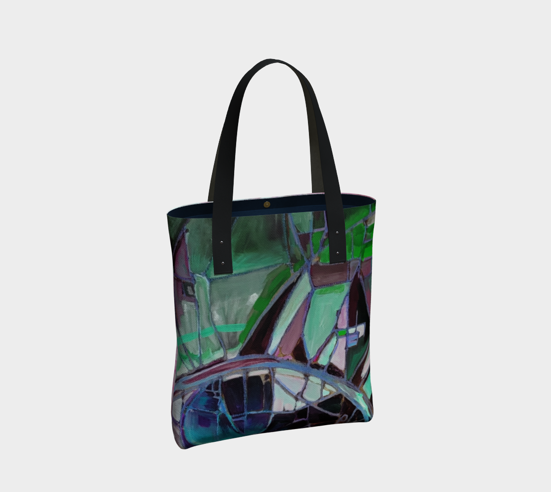 TOTE BAG - light ruby, dark mint Twilight