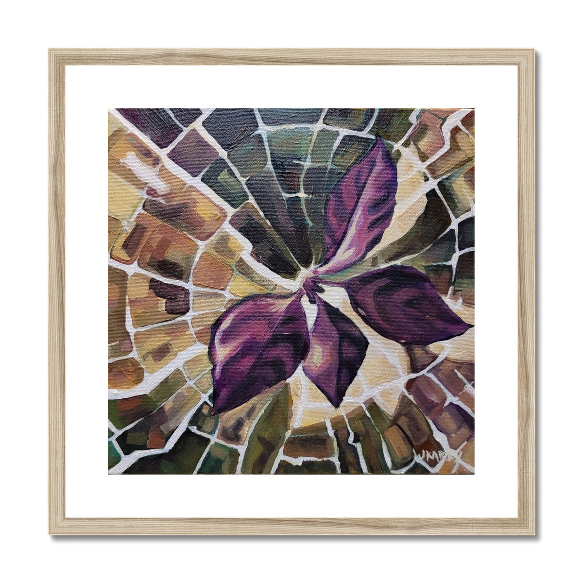 fine ART PRINT framed & mounted - Purple Phoenix