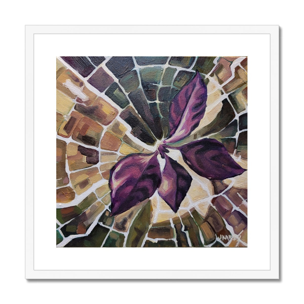 fine ART PRINT framed & mounted - Purple Phoenix