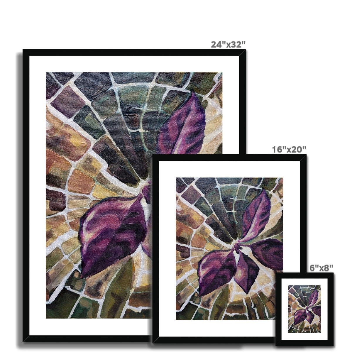 fine ART PRINT framed & mounted - Purple Phoenix