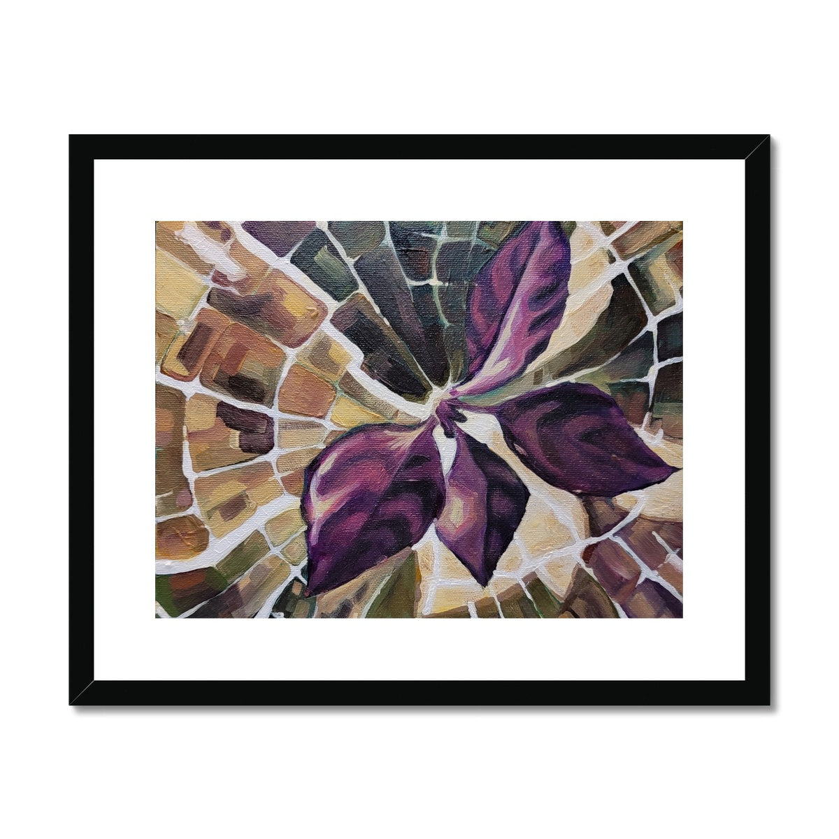 fine ART PRINT framed & mounted - Purple Phoenix