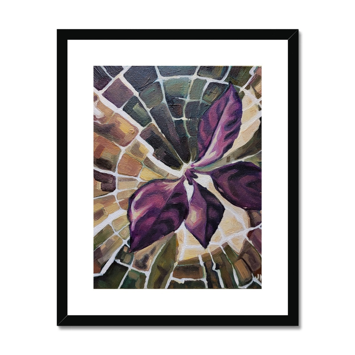 fine ART PRINT framed & mounted - Purple Phoenix