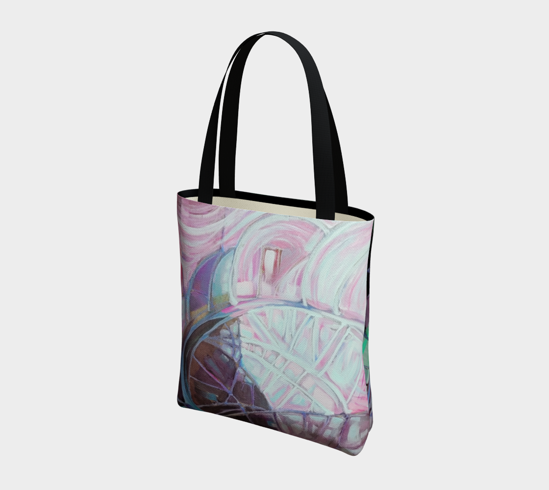 TOTE BAG - light ruby, dark mint Twilight