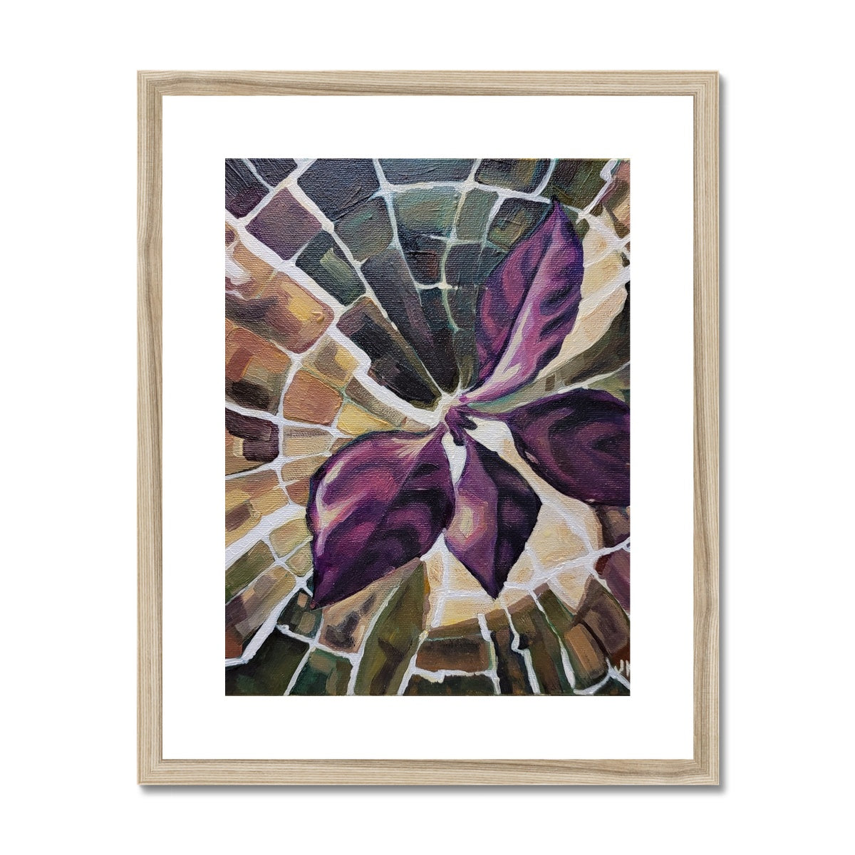 fine ART PRINT framed & mounted - Purple Phoenix