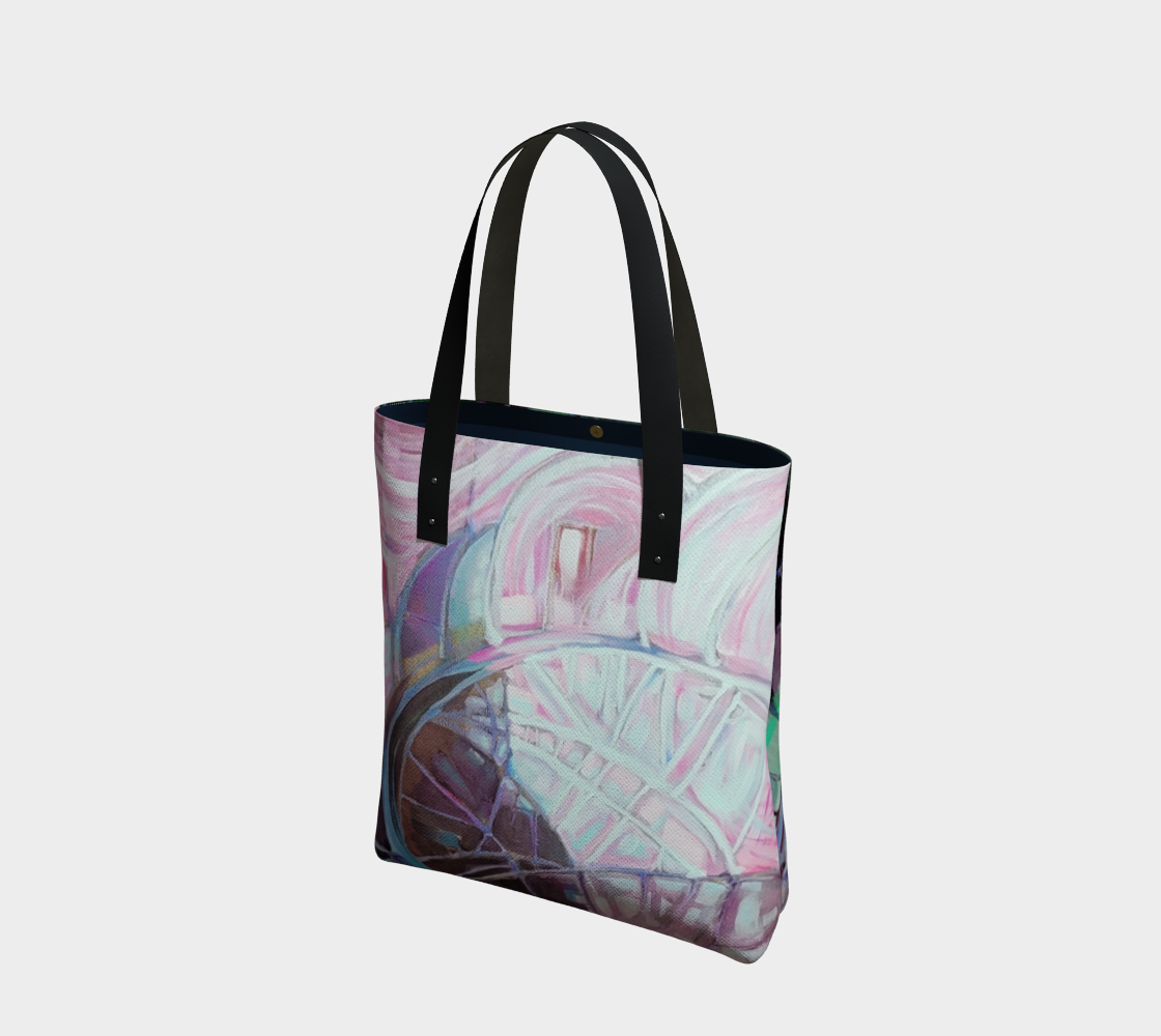 TOTE BAG - light ruby, dark mint Twilight