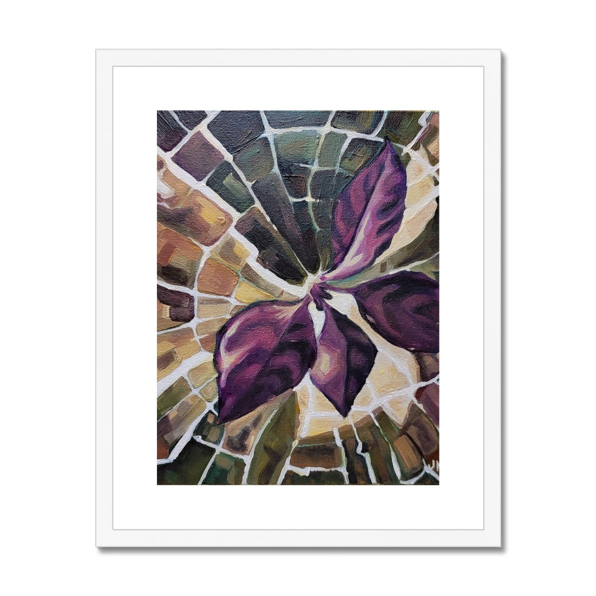 fine ART PRINT framed & mounted - Purple Phoenix