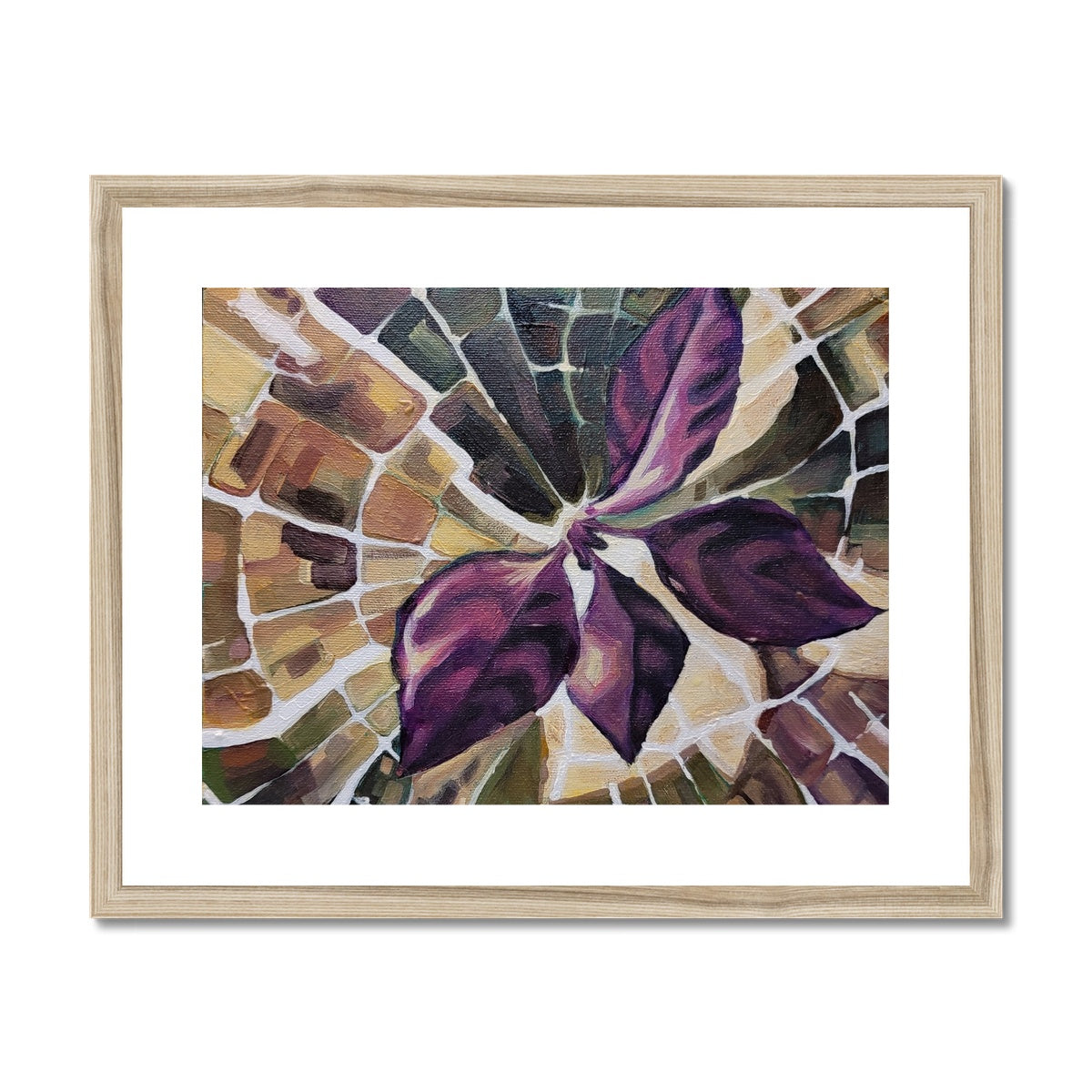 fine ART PRINT framed & mounted - Purple Phoenix