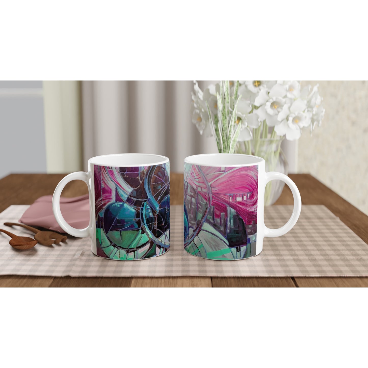 CERAMIC MUG 11oz - ruby mint Twilight