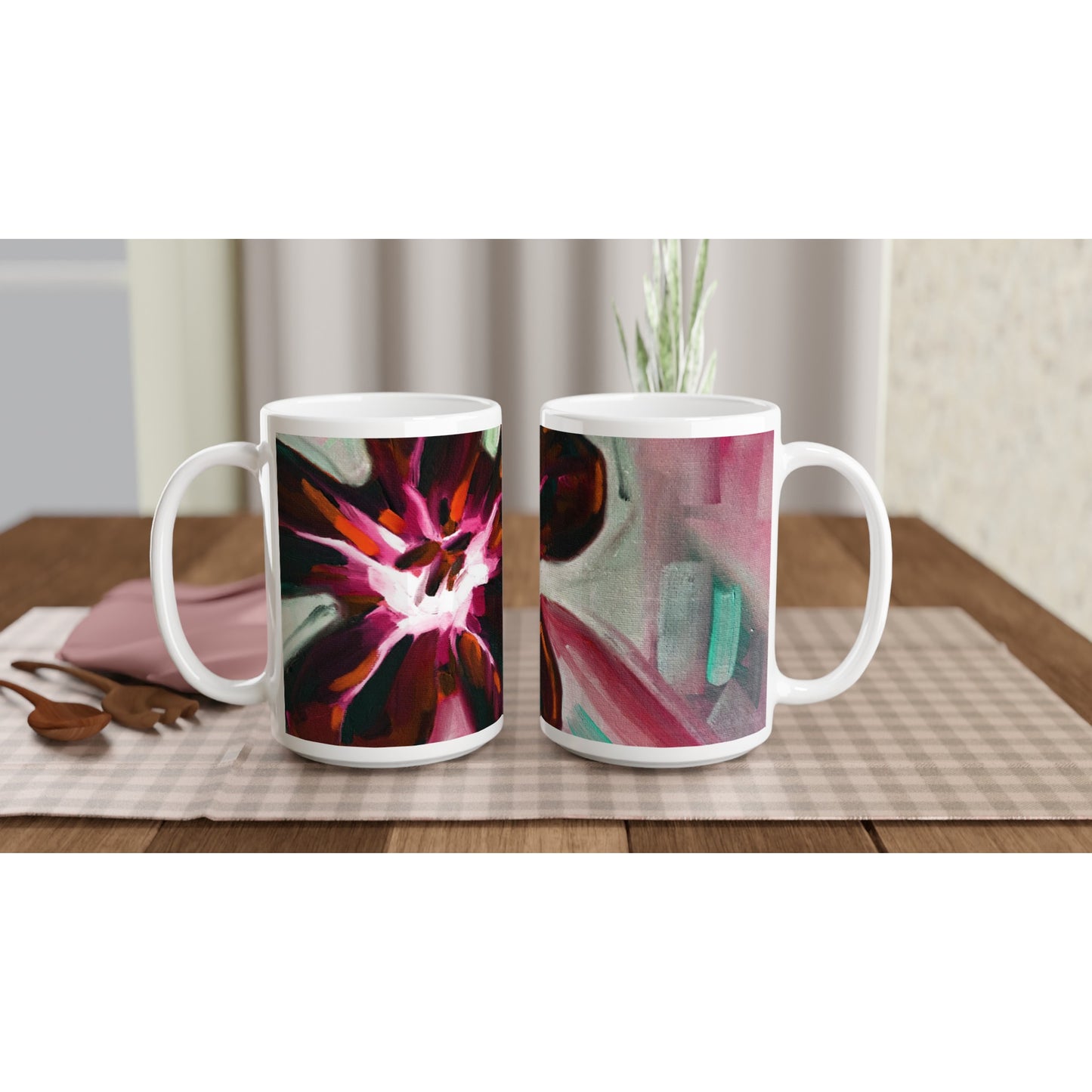 CERAMIC MUG 15oz - winter Roses